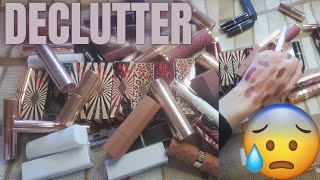 I THOUGHT I WAS GOING TO DECLUTTER THEM ALL .... LIPSTICK DECLUTTER 2021