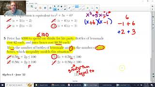 Full Algebra I Full Regent Review - June 2022 Update