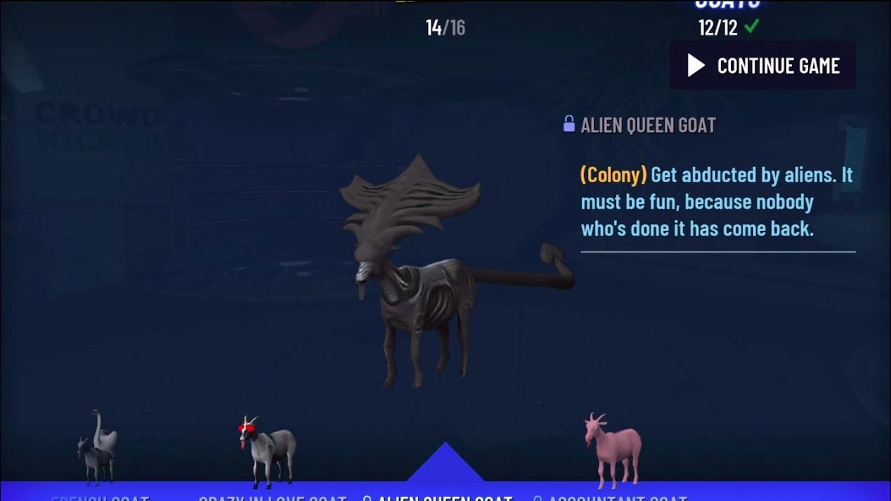 How to get the Alien Queen Goat in Waste Of Space! Goat Simulator Waste