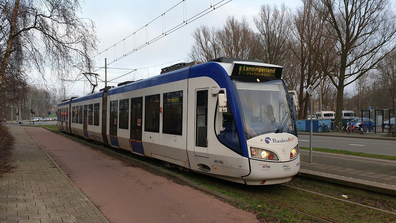 karakter Varken tuberculose HTM RandstadRail 4 Den Haag De Uithof - Lansingerland-Zoetermeer v.v. |  RegioCitadis 4019 | 2022 - YouTube