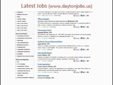 Dayton Jobs | Jobs in Dayton | Latest jobs in Dayton - YouTube