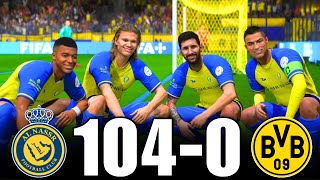 FIFA 23 | RONALDO, MESSI, MBAPPE, NEYMAR, ALLSTARS | Al-Nassr 104-0 Borussia Dortmund | PS5 4K 60FPS