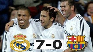 Real Madrid vs Barcelone 7-0 el clasico _ habia una vez un Ronaldo, Zidane, Raul_los galacticos 2003