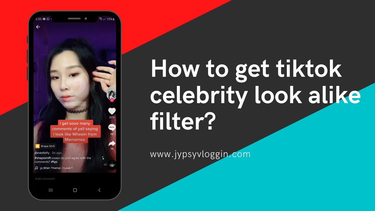 How to get celebrity lookalike filter on tiktok