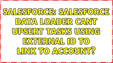 Salesforce: Salesforce Data Loader Cant Upsert Tasks using External Id to link to Account?