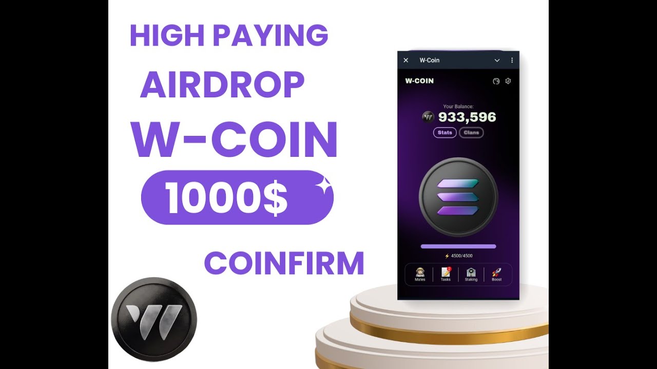 High Paying Telegram Airdrop || W Coin Airdrop Withdraw || W Coin ...