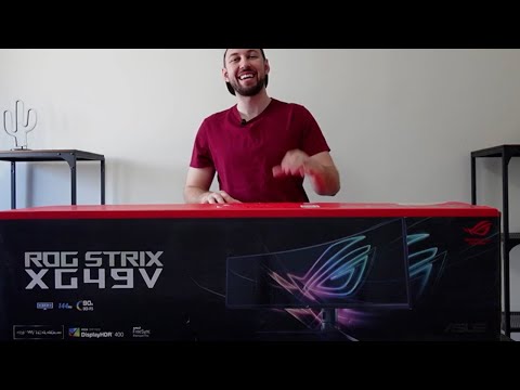 Asus ROG Strix XG49VQ 49” Curved Gaming FreeSync Monitor - Unboxing