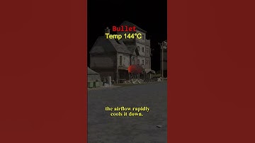 Projectile motion physics, bullet temperature
