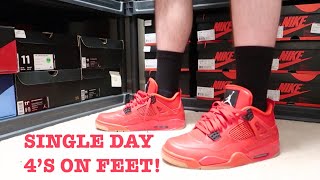 jordan 4 singles day on feet