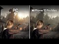 Resident Evil 4 Remake iPhone 15 Pro Max vs PC Comparison