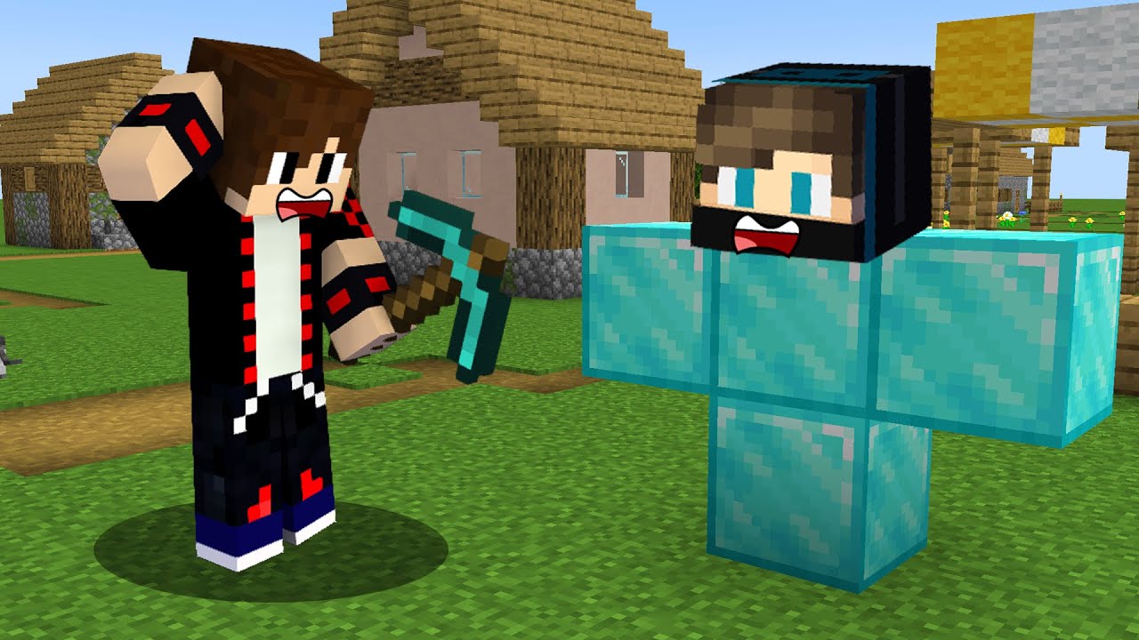 ماين كرافت : الهروب ضد الاختباء ولكن تحولت بلوكة دايموند !!؟ 😱🔥