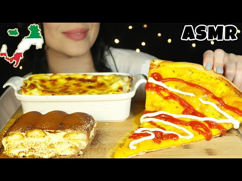 İTALYA YİYECEKLERİ ASMR | Lazanya, Tiramisu, 4 Peynirli Pizza Asmr | Asmr Türkçe Mukbang