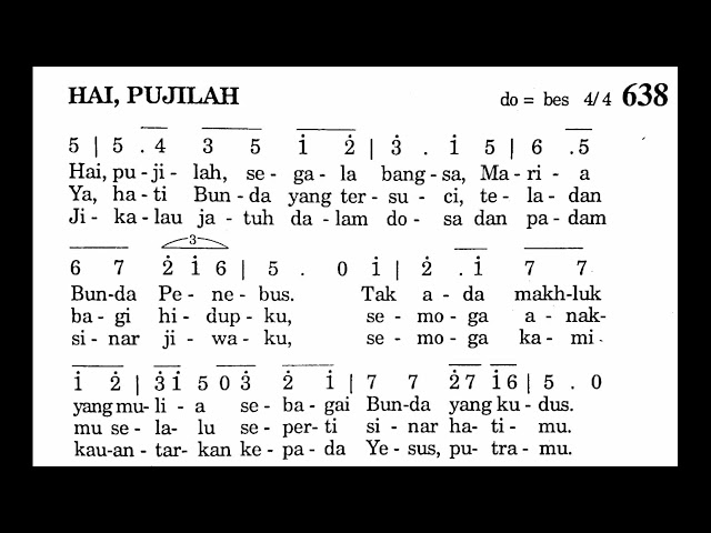 Hai, Pujilah || Puji Syukur No. 638 || Lagu Rohani Katolik class=