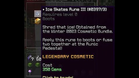 [SHOWCASE] Ice Skates Rune III - Hypixel Skyblock
