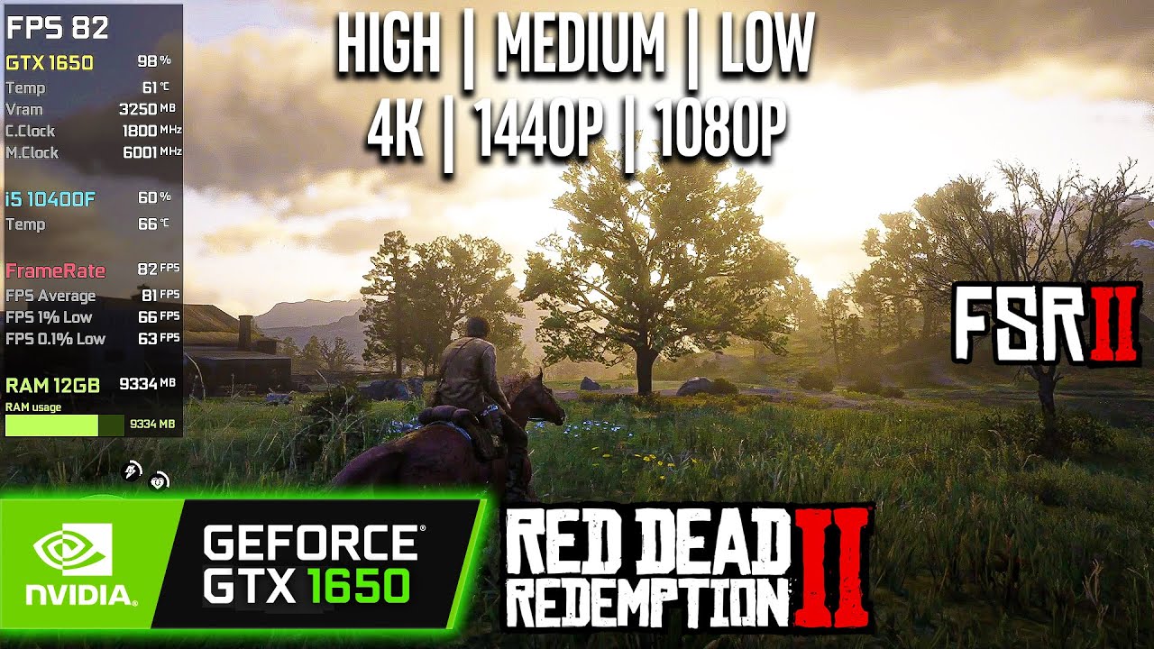 GTX 1650  Red Dead Redemption 2 - Retested in 2021 (optimized) 