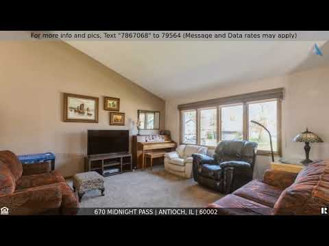 670 Midnight Pass, Antioch, IL home video tour