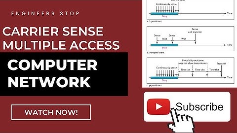 Carrier Sense Multiple Access (CSMA) In Hindi || 1-Persistant, Non-Persistant And P-Persistent