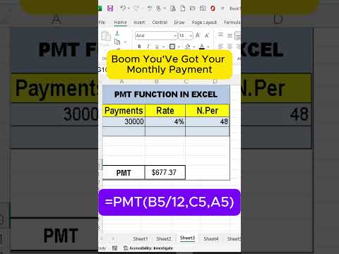 Excel PMT Formula: