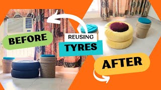 Car Tyres Reusing Idea, Diy Tyre Project | Old Tyre to Beautiful Sofa | New vlog | Daily Vlog