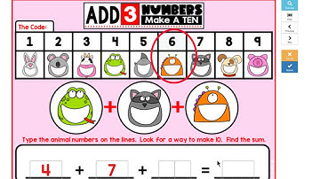 Boom Friends of Ten add 3 Numbers