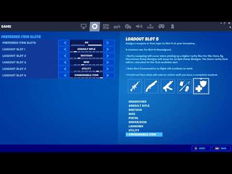 How to Use Preferred Item Slots in Fortnite