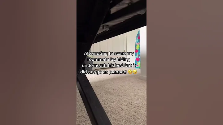 Attempting to scare my roommate by hiding underneath his bed but it did not go as planned #shorts