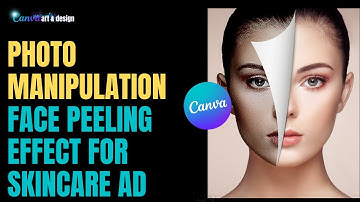 Photo manipulation Create Face Peeling effect | Canva Art Design Tutorial