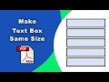 How to make all fillable fields the same size in PDF (Prepare Form) using Adobe Acrobat Pro DC