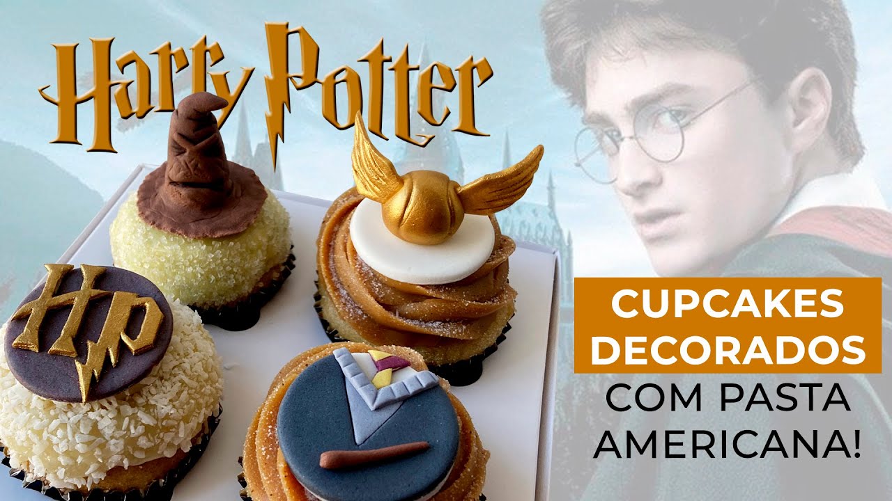HARRY POTTER! | CUPCAKES TEMÁTICOS DECORADOS COM PASTA AMERICANA