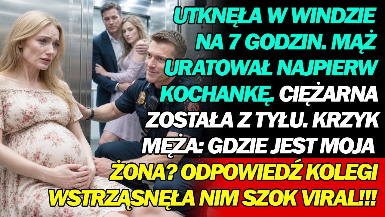 Mój mąż, porucznik straży pożarnej, wbiegł do uwięzionej windy, w której spędziłam siedem godzin w ciąży, ledwo przytomna. Zamiast podbiec do mnie, podniósł swoją płaczącą byłą dziewczynę i...
