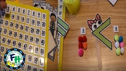 Math Activities with a Hundred Chart {PreK, Kinder, First}