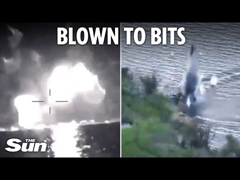 Ukrainian Drones Sink Two Of Putin's Patrol Boats In Daring Raid Before Blasting Russians On River