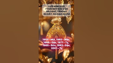 Cuối năm 2025: 7 tuổi này đắc vận Bảo Khố, tiền bạc đủ đầy, gia đạo an vui  #phongthuy #tuvi