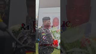 IGP, Christian Tetteh Yohuno lays a wreath in honour of helicopter crash victims. #republiconline