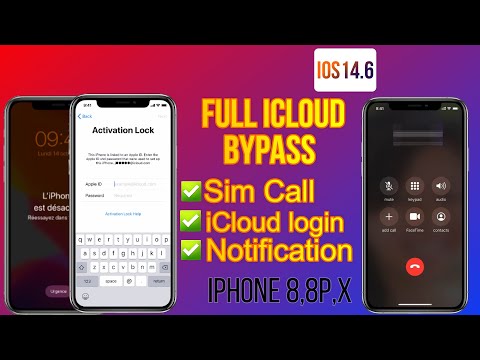 Bypass iCloud iPhone x/8p/8 iOS14.6 Appels/notification/facetime/...