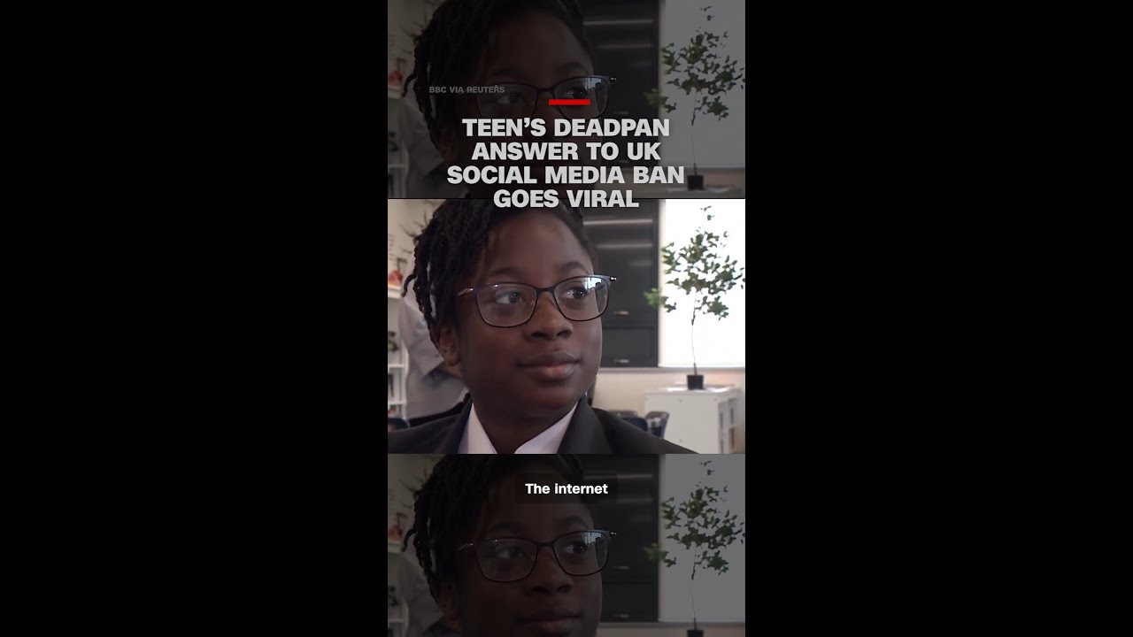 Teen’s deadpan answer to UK social media ban goes viral
