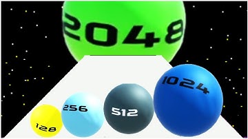 Rolling Ball Run 2048 Game - Gameplay Walkthrough - Max Levels