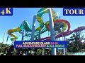 [4k]EVERYTHING AT Adventure Island Tampa Full Walkthrough Slides and Pools