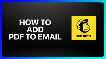 How To Add Pdf To Mailchimp Email Tutorial