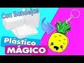 Como hacer PLÁSTICO MÁGICO encogible casero bandejas Unicel Manualidades material reciclado