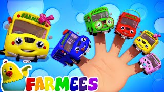 bus finger family song farmees nursery rhymes kids songs childrens music cartoon videos