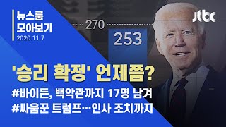 [뉴스룸 모아보기] 바이든, 300명 넘길 수도…'승리 확정'은 언제쯤? / JTBC 뉴스룸