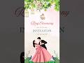 Ring Ceremony invitation💍💕…#ytshort #ringceremonyinvitation #engagementceremony #canva #einvites