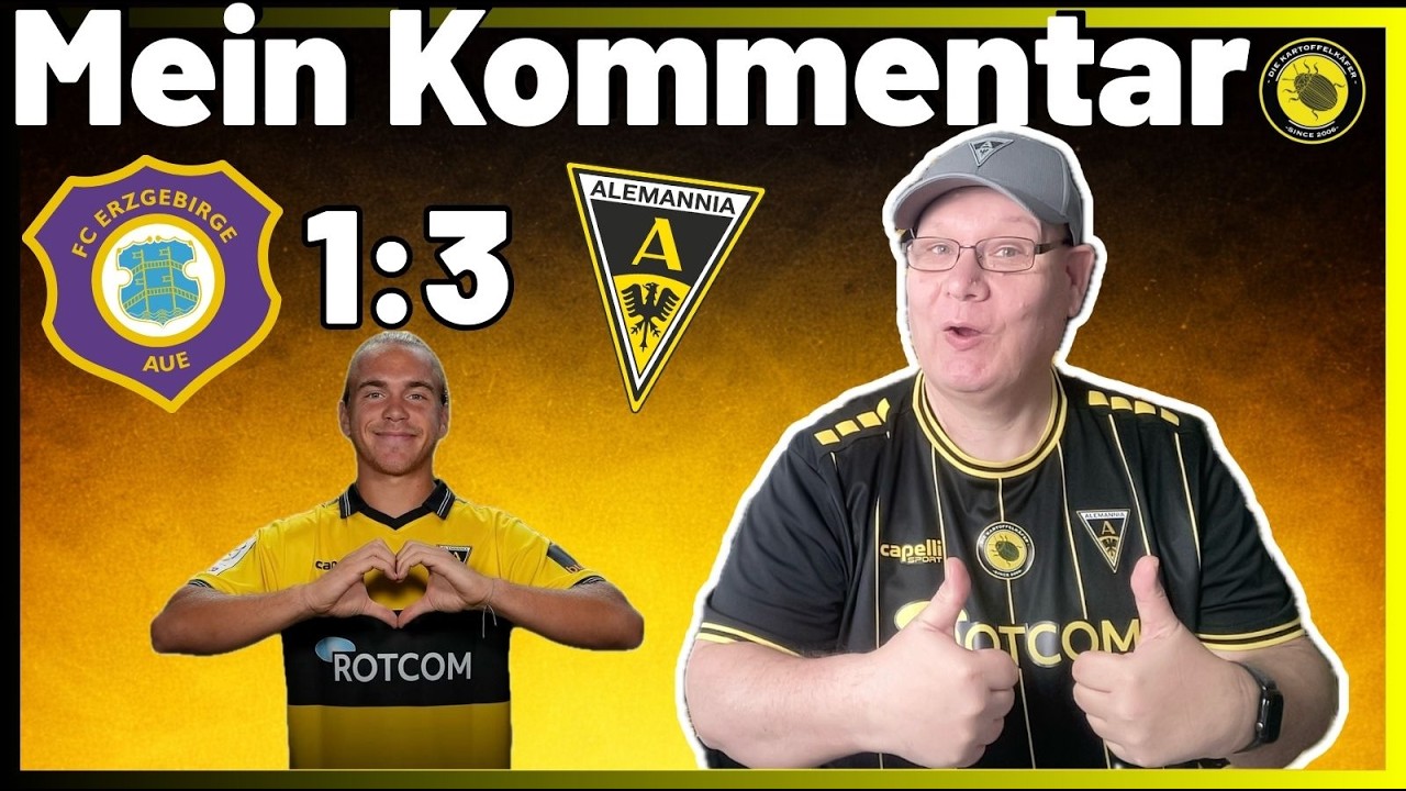 Big Points gegen Aue – Alemannia jetzt im gesicherten Mittelfeld dank Torkanone Gindorf 🖤💛