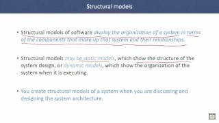 Software Engineering | C5 - L7 | Structural models