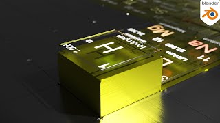 Periodic Table of the Elements - Blender 3D Animation - Geometry Nodes