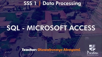 SQL - Microsoft Access - SSS1 Data Processing