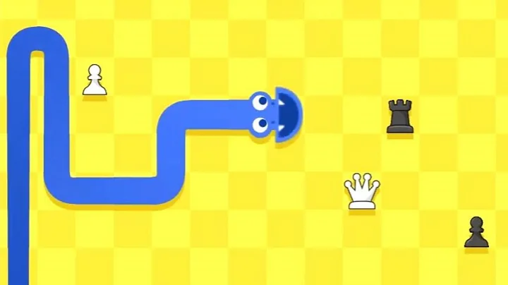 Google Snake Chess Mode - 25 apples in 1m 11s 550ms (3 apples / Speed Normal / Size Standard)