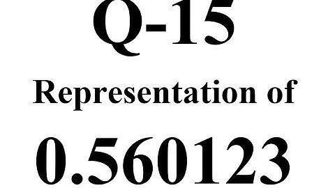 Q-15 representation of 0.560123