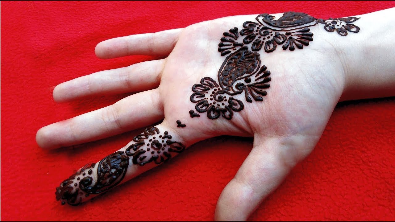 Simple Bail Mehndi Design For Front Hand Side Youtube